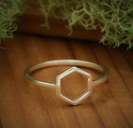 Honeycomb Hexagon Ring