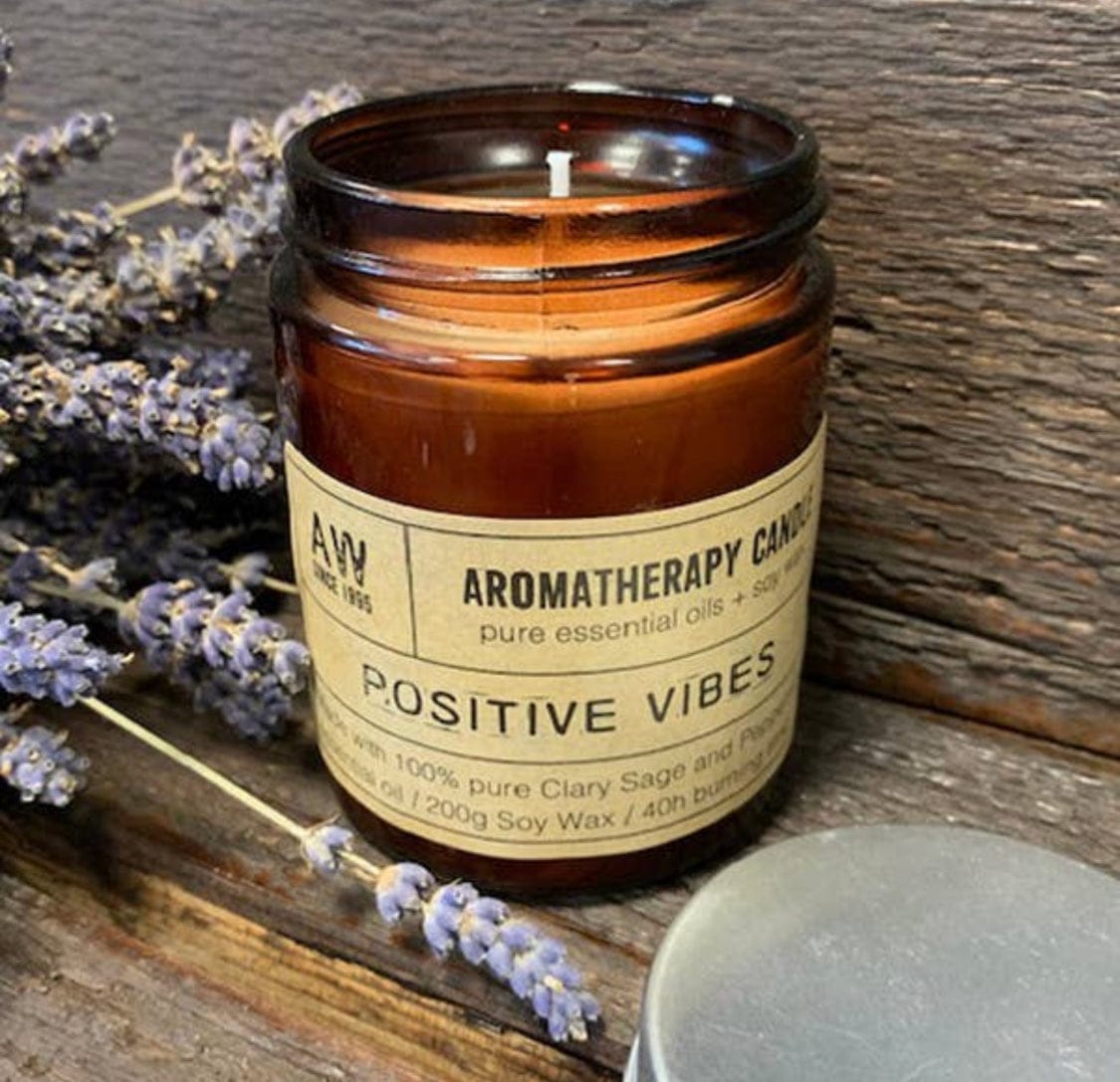 Vela de aromaterapia de vibraciones positivas