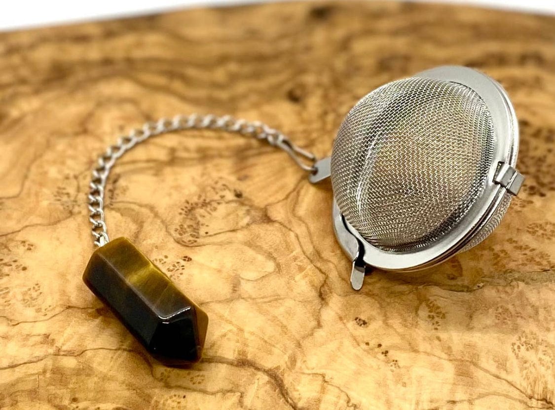 Loose Leaf Tea Strainer with Tiger's Eye